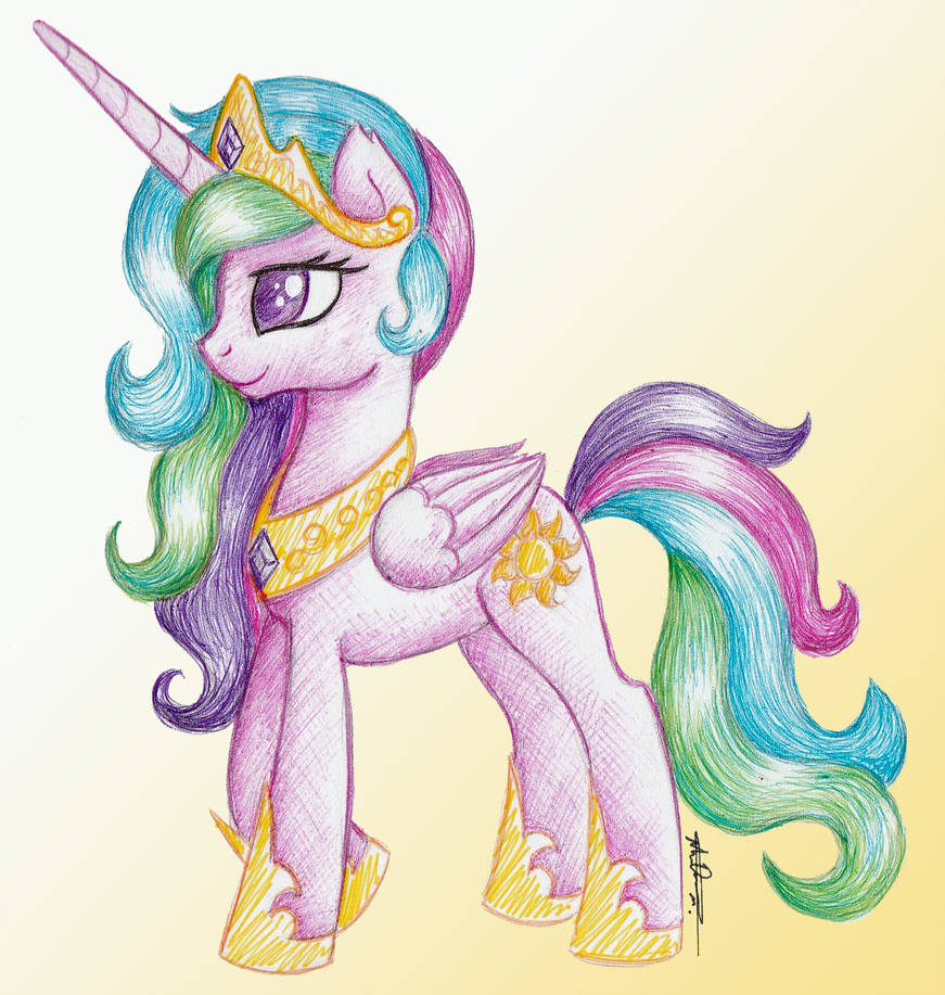 Princess Celestia Drawing at PaintingValley.com | Explore collection of ...