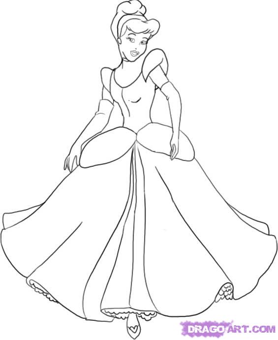 Cinderella Drawing at PaintingValley.com | Explore collection of ...