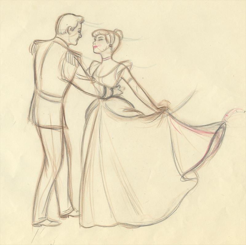 800x797 Disney Cinderella Marc Davis Animator - Princess Cinderella Drawing