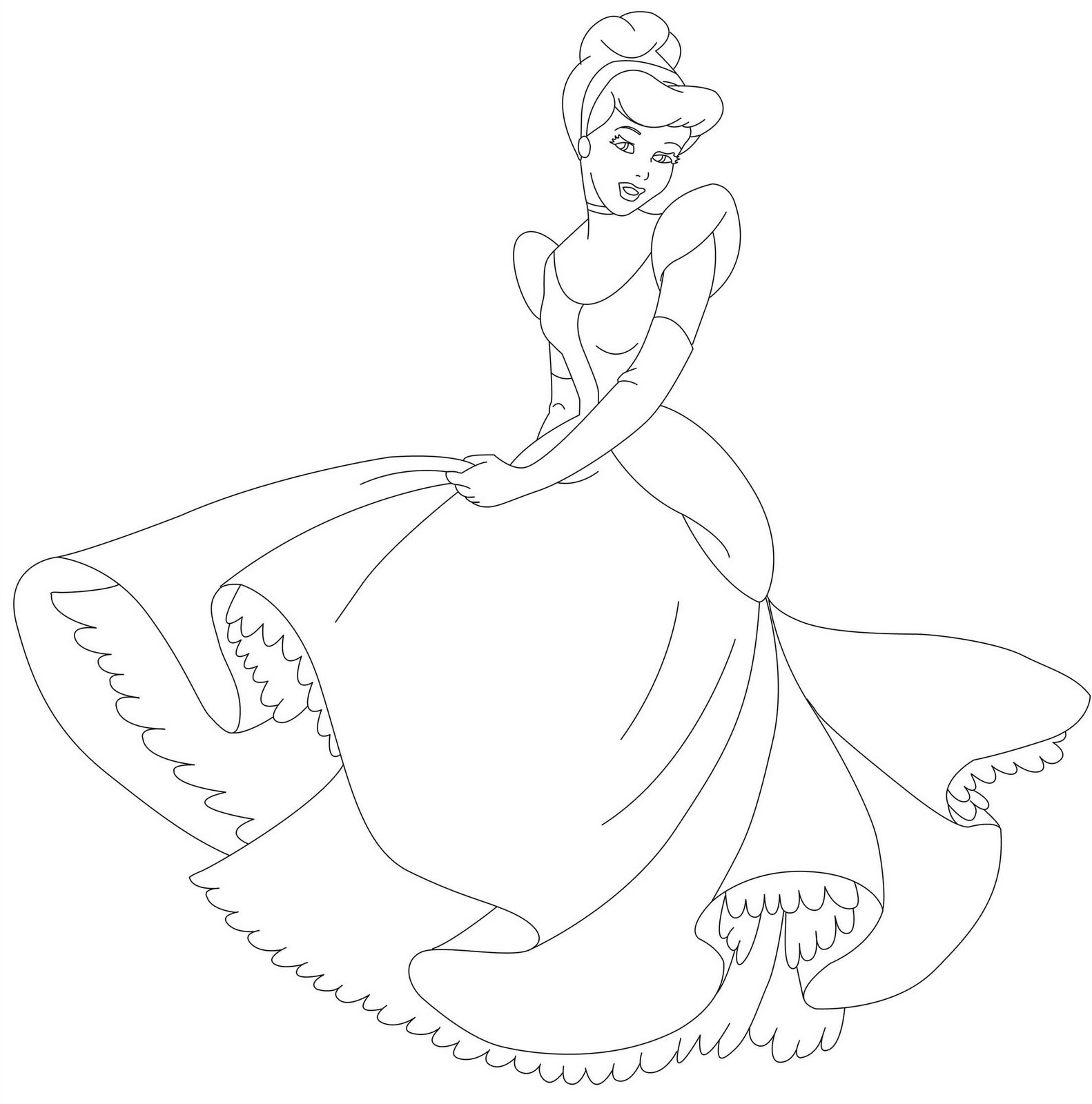 1582x1600 Cinderella - Princess Cinderella Drawing