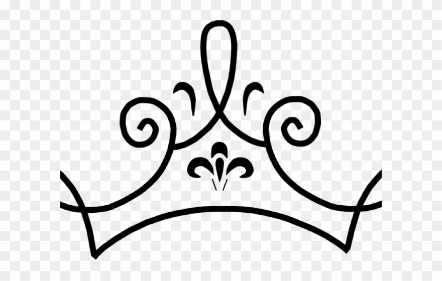 880x560 Queen Clipart Outline - Princess Crown Drawing