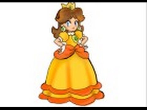 480x360 How To Draw Princess Daisy From Super Mario - Princess Daisy Drawing