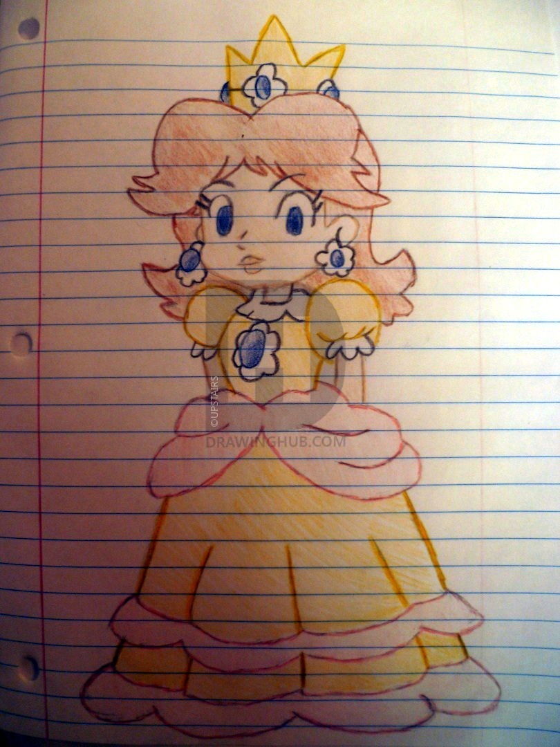 810x1080 Princess Daisy Drawing - Princess Daisy Drawing