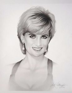 232x300 gary saderup princess diana charcoal print from ebay - Princess Diana Drawing