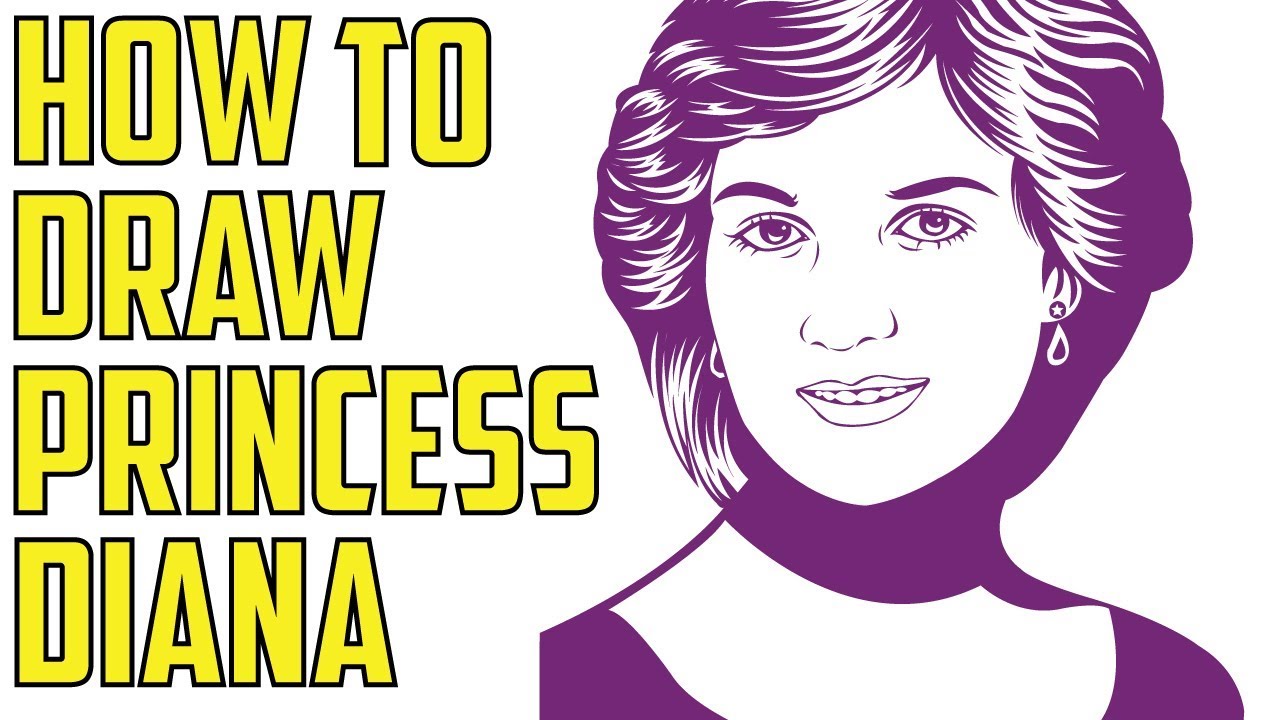 1280x720 how to draw princess diana for kids step - Princess Diana Drawing