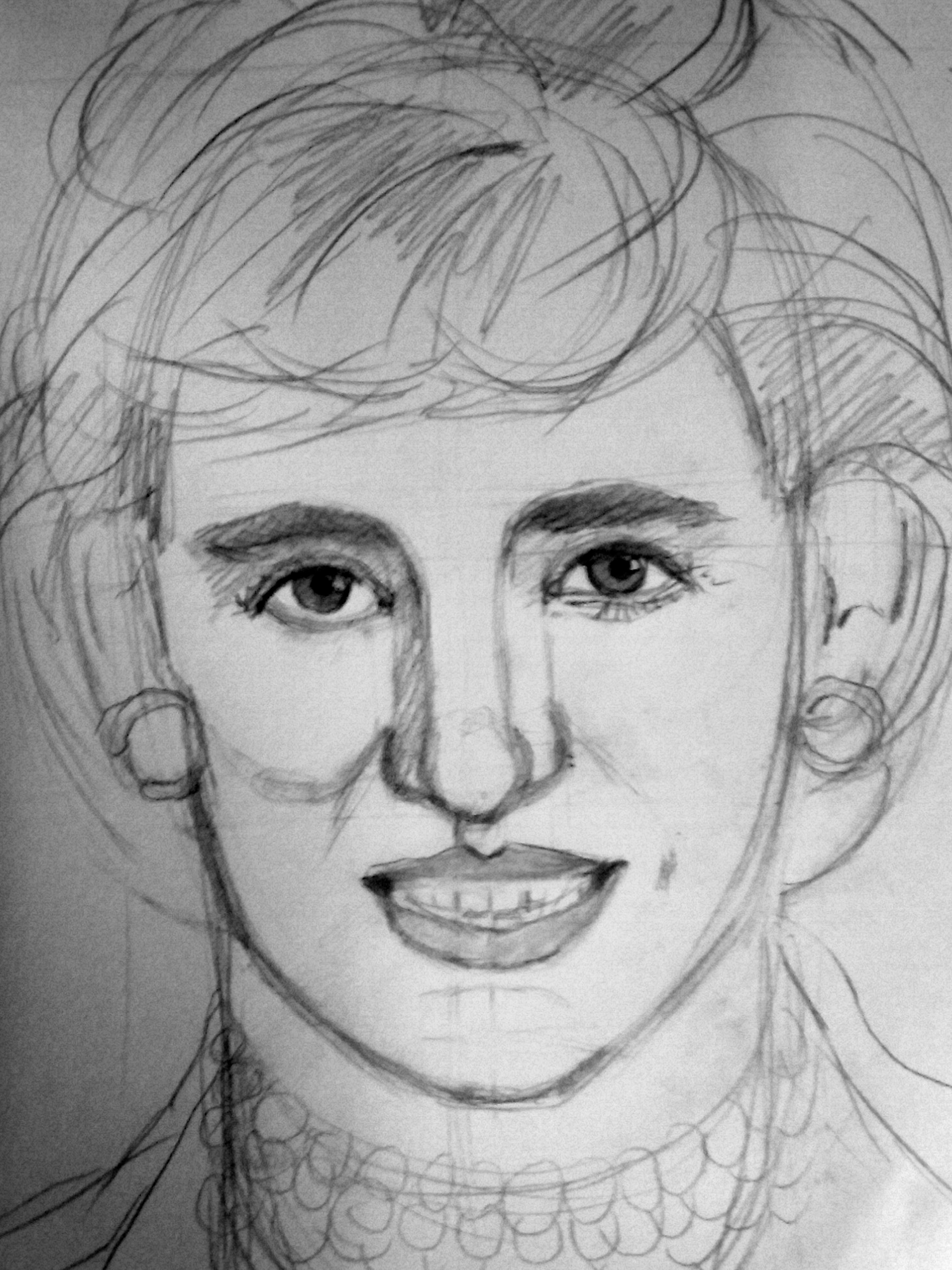How To Draw Princess Diana For Kids