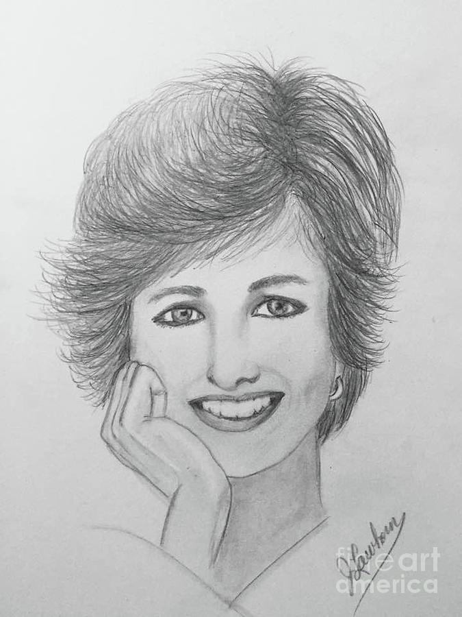 675x900 princess diana drawing - Princess Diana Drawing