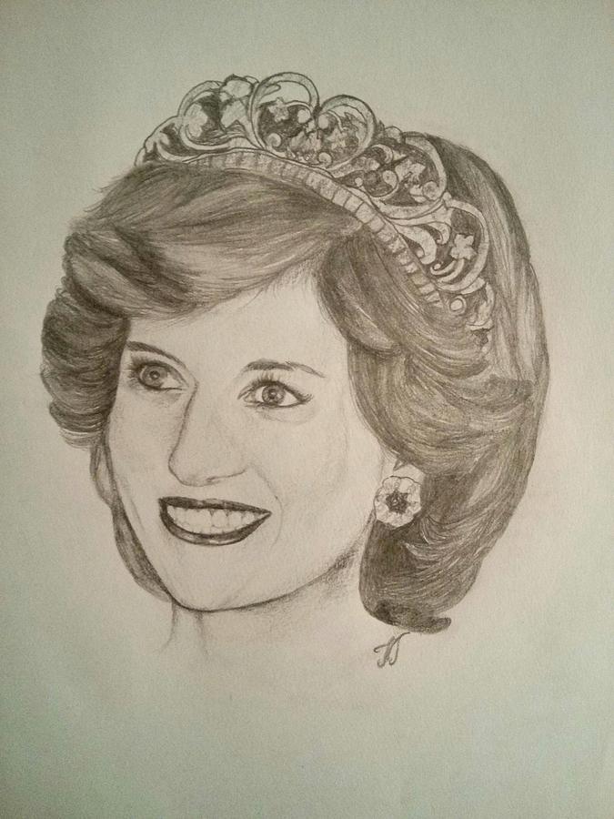 675x900 princess diana drawing - Princess Diana Drawing
