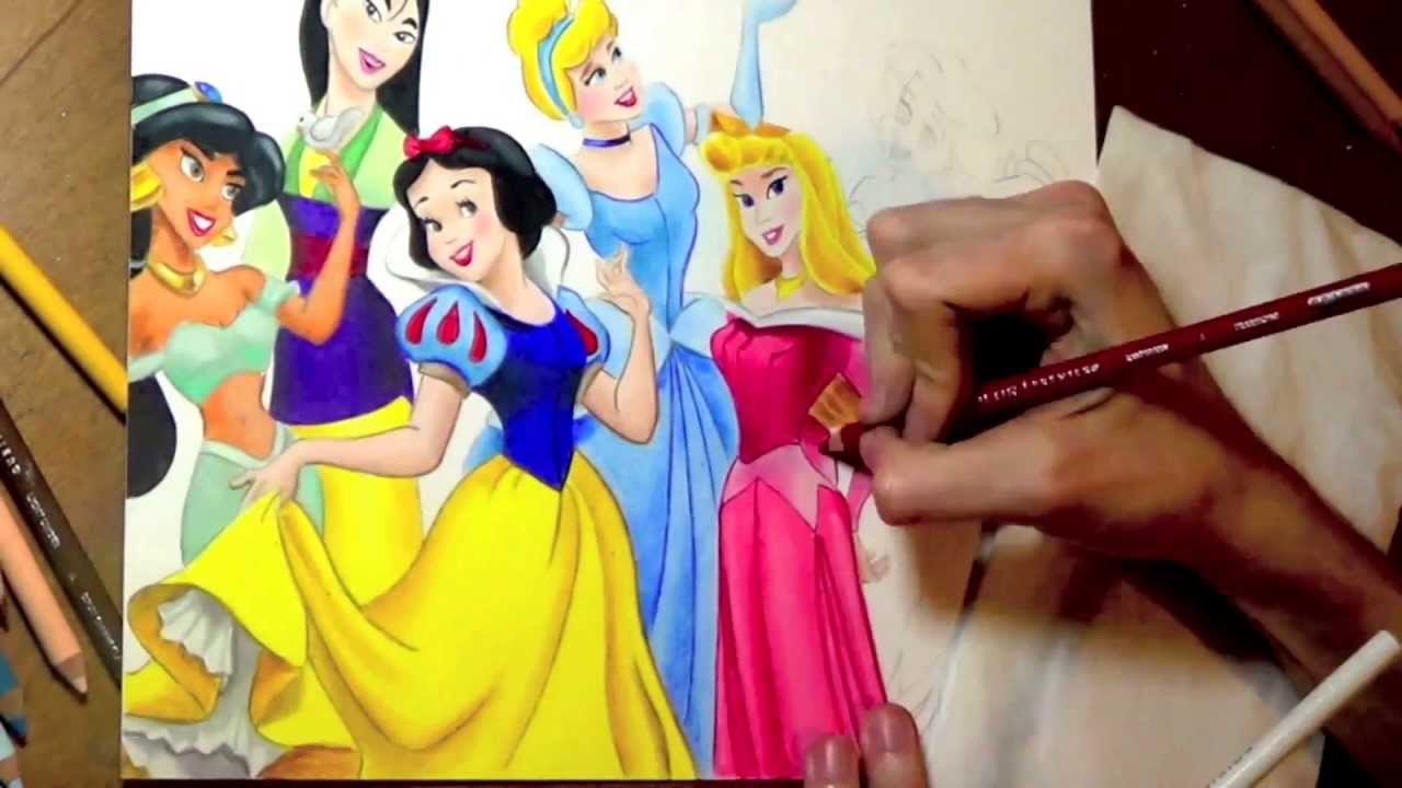 1280x720 drawing disney princesses - Princess Disney Drawing