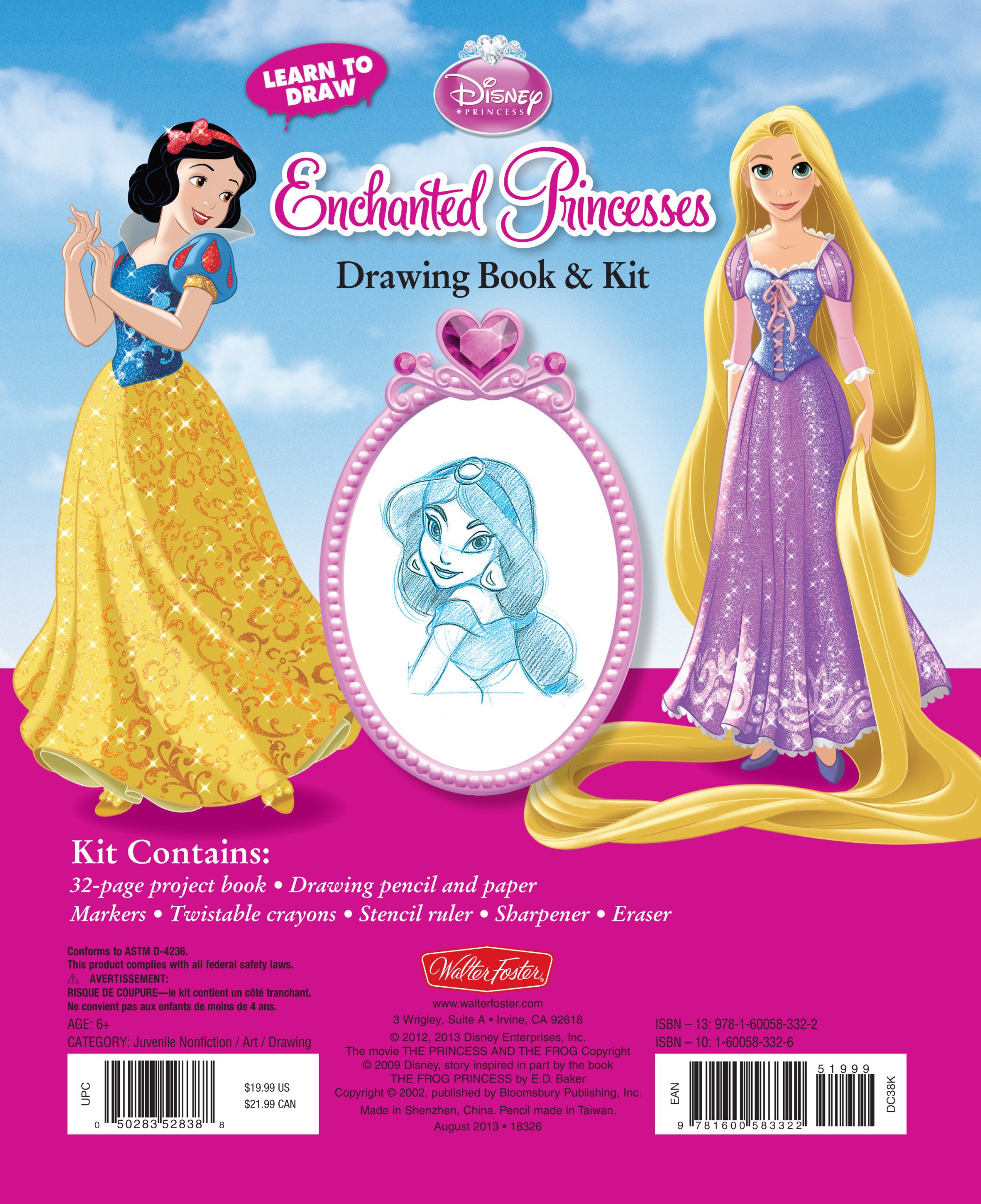 2087x2560 learn to draw disney's enchanted princesses drawing book kit - Princess Disney Drawing
