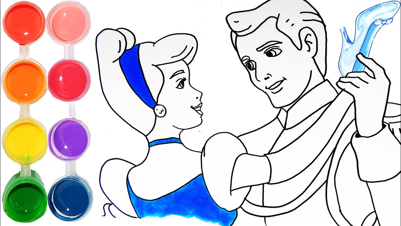 1280x720 How To Draw Color Cinderella Disney Princess Drawing - Princess Drawing