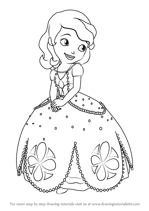 598x844 learn how to draw princess sofia from sofia the first - Princess Drawing