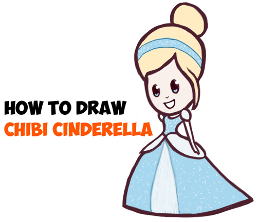 500x433 How To Draw Cute Baby Chibi Cinderella - Princess Drawing Easy