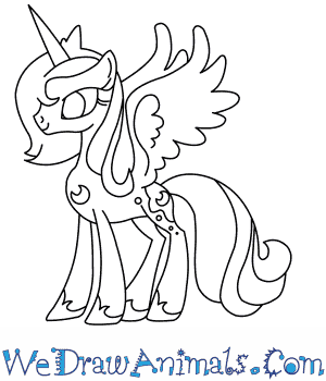300x350 how to draw princess luna from my little pony - Princess Drawing Easy