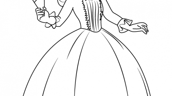 585x329 Easy Princess Drawing How To Draw Snow White Step - Princess Drawing Pictures