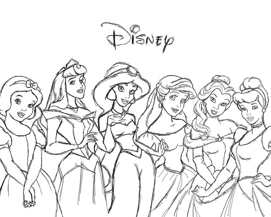 900x720 Disney Princess Drawings Step - Princess Drawing Pictures