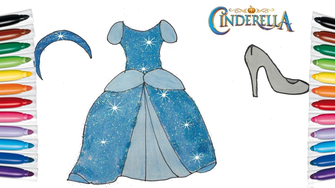 1280x720 How To Draw And Color Princess Dress Coloring - Princess Dress Drawing
