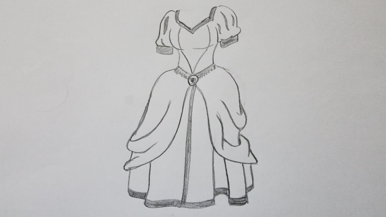 1280x720 How To Draw A Princess Dress - Princess Dress Drawing