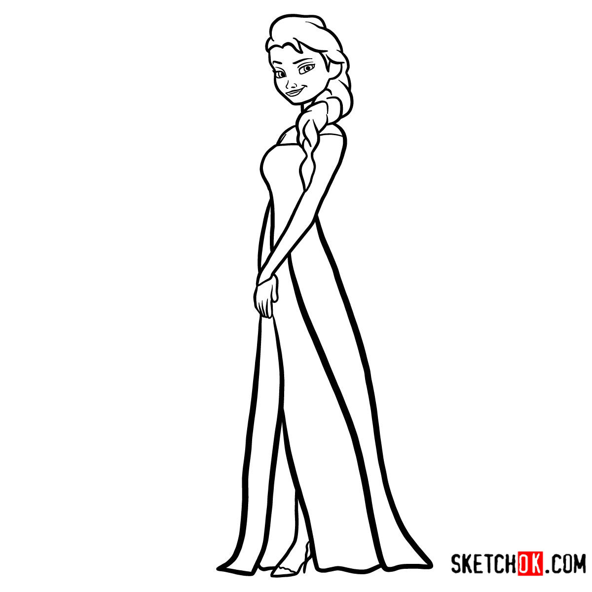 1200x1200 How To Draw Princess Elsa Frozen - Princess Elsa Drawing