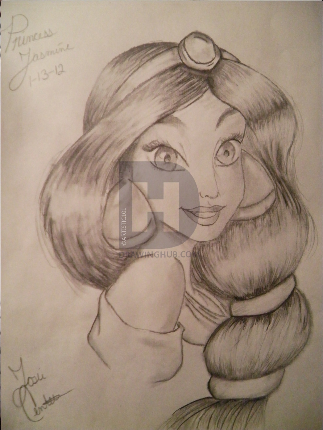 1047x1393 princess jasmine drawing - Princess Jasmine Drawing