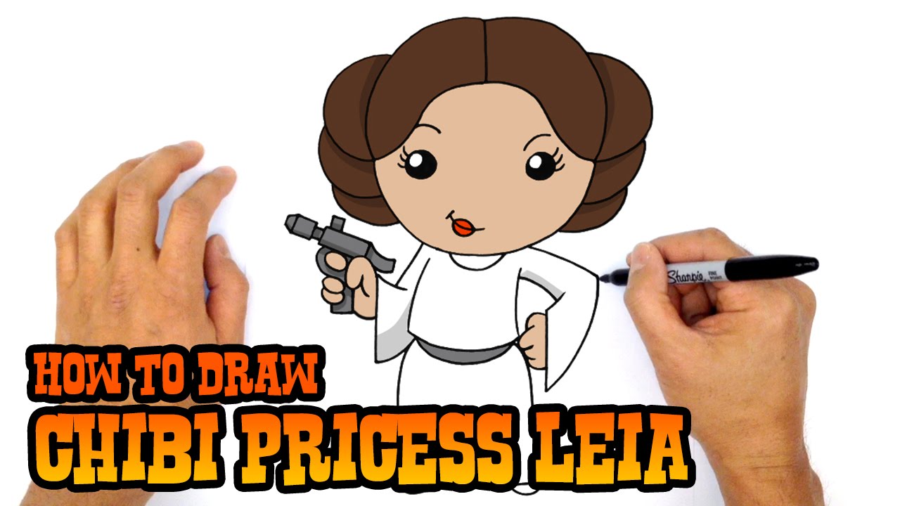 1280x720 how to draw star wars princess leia - Princess Leia Cartoon Drawing