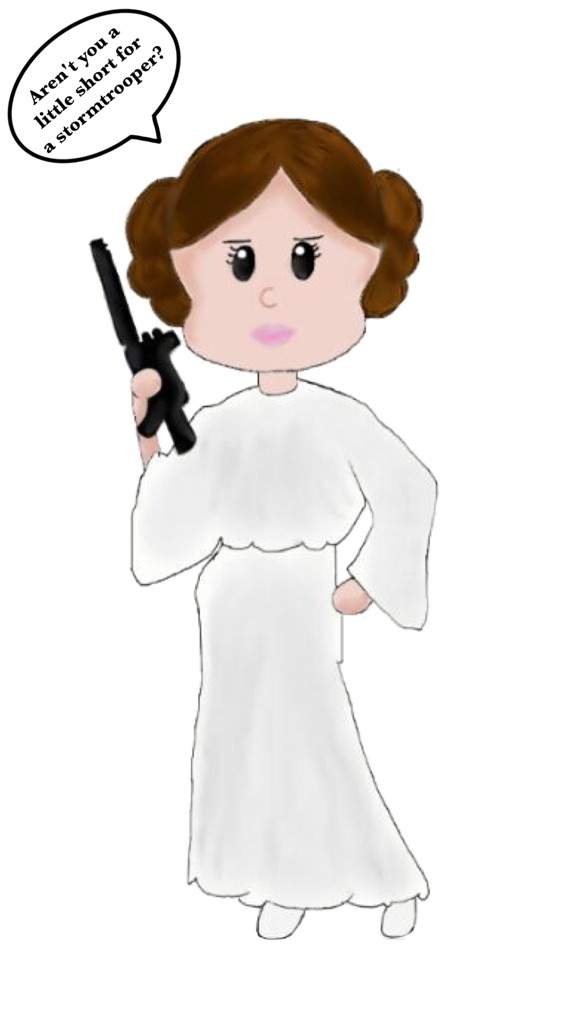 Princess Leia Cartoon Drawing at PaintingValley.com | Explore