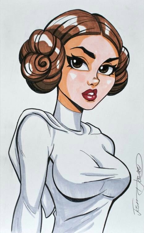 466x750 girls art - Princess Leia Drawing