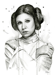 225x300 princess leia art fine art america - Princess Leia Drawing