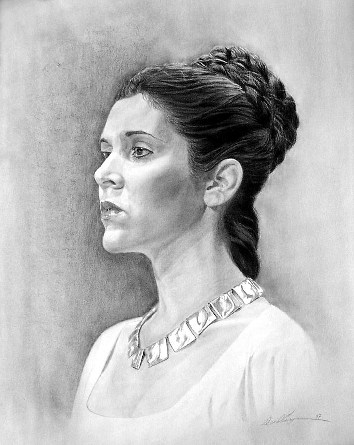 715x900 princess leia drawing - Princess Leia Drawing