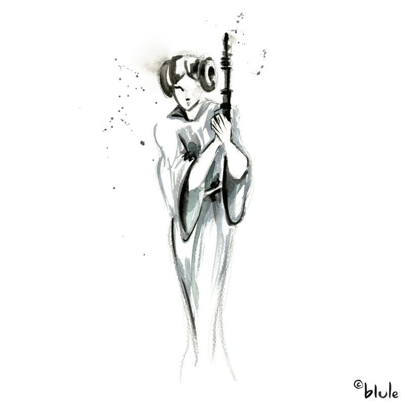 800x800 princess leia organa of alderaan blule, the boutique - Princess Leia Drawing