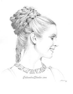 233x300 princess leia original pencil drawing ebay - Princess Leia Drawing