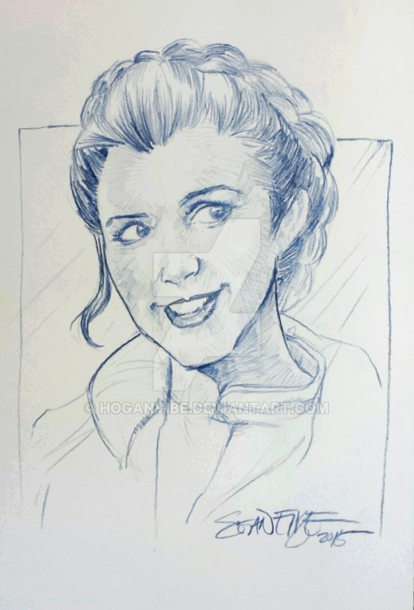600x885 princess leia on hoth - Princess Leia Drawing