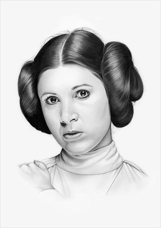 560x792 princess leia star wars art - Princess Leia Drawing