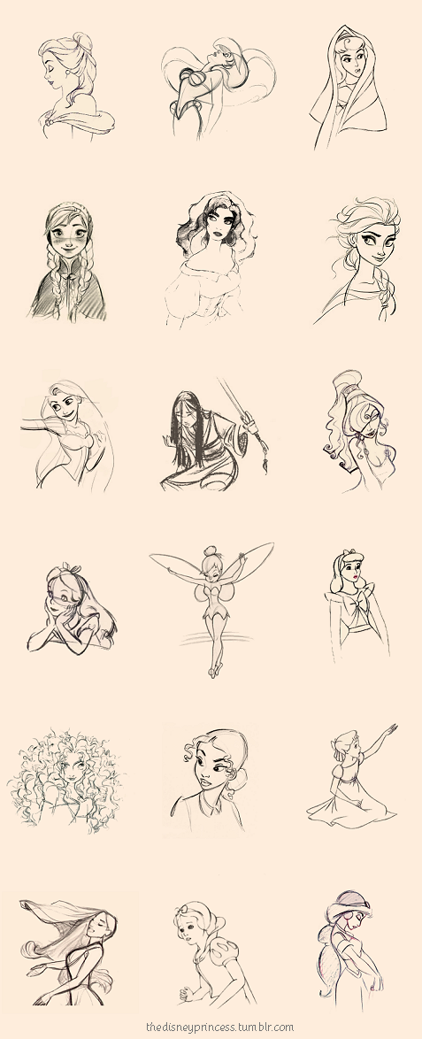 477x1174 disney princess line drawings stunning! i wish i could draw - Princess Line Drawing