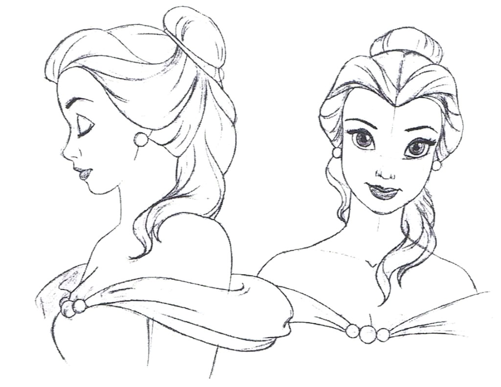 Princess Line Drawing at PaintingValley.com | Explore collection of ...