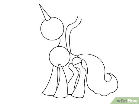 460x345 how to draw an alicorn princess from my little pony steps - Princess Line Drawing