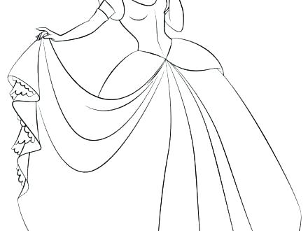 440x330 Princess Coloring Pages To Print Line Drawing At Free For Personal - Princess Line Drawing