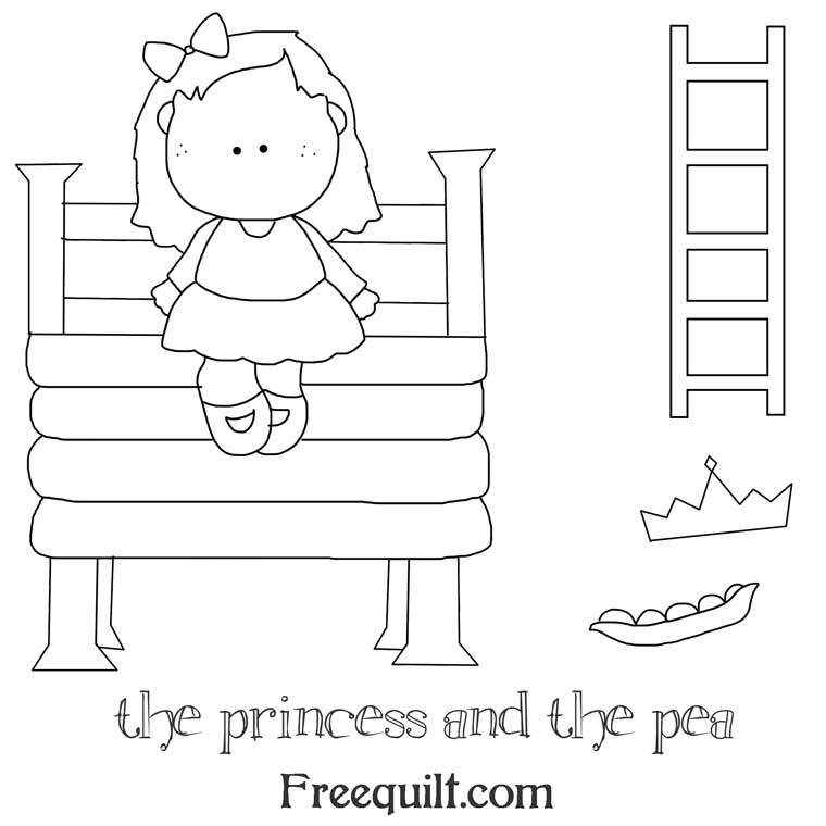 760x760 the princess and the pea fairy tale - Princess Line Drawing