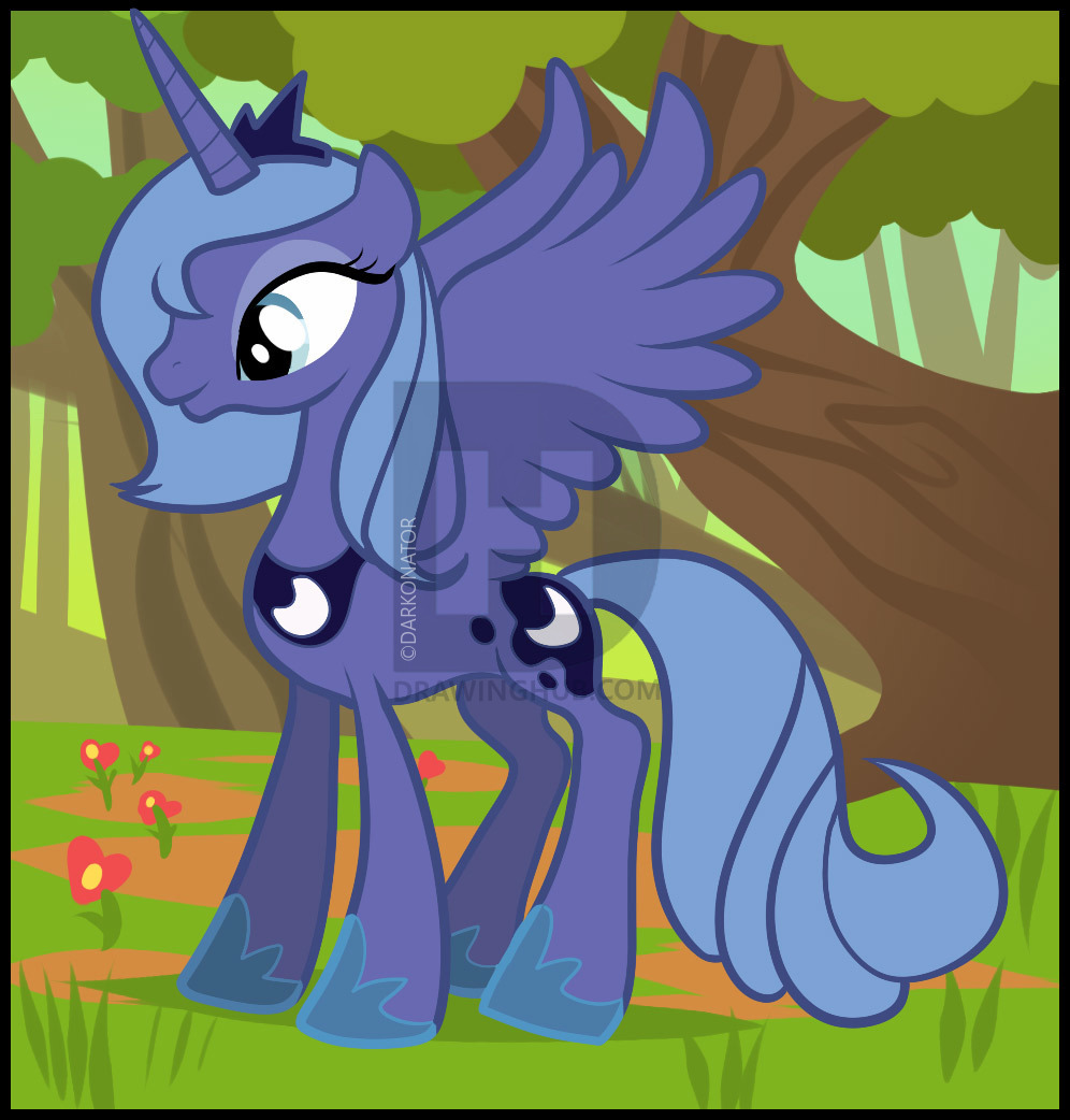 996x1042 how to draw luna, princess luna, my little pony, step - Princess Luna Drawing