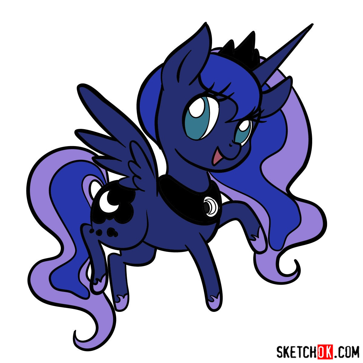 1200x1200 how to draw princess luna chibi style - Princess Luna Drawing