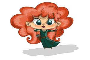 300x200 how to draw merida from brave - Princess Merida Drawing