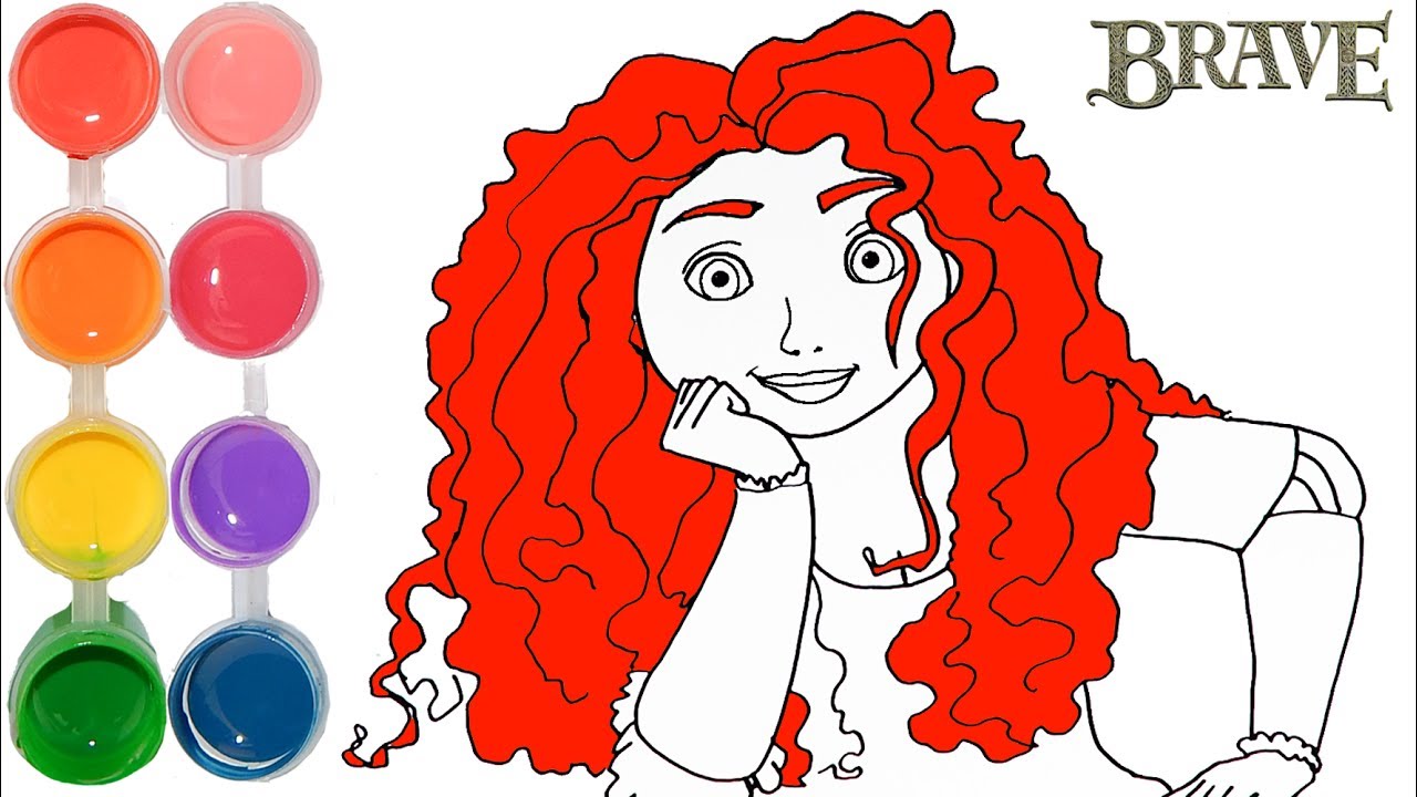 1280x720 how to draw color princess merida brave drawing on learning - Princess Merida Drawing