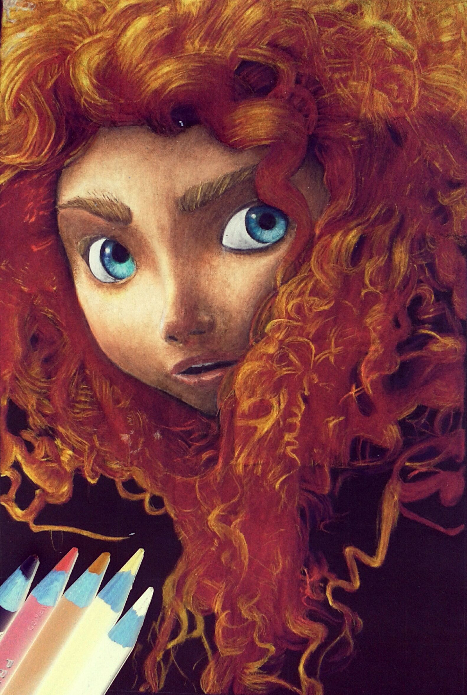 1582x2352 inverted art princess merida - Princess Merida Drawing