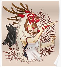 210x230 princess mononoke drawing posters redbubble - Princess Mononoke Drawing