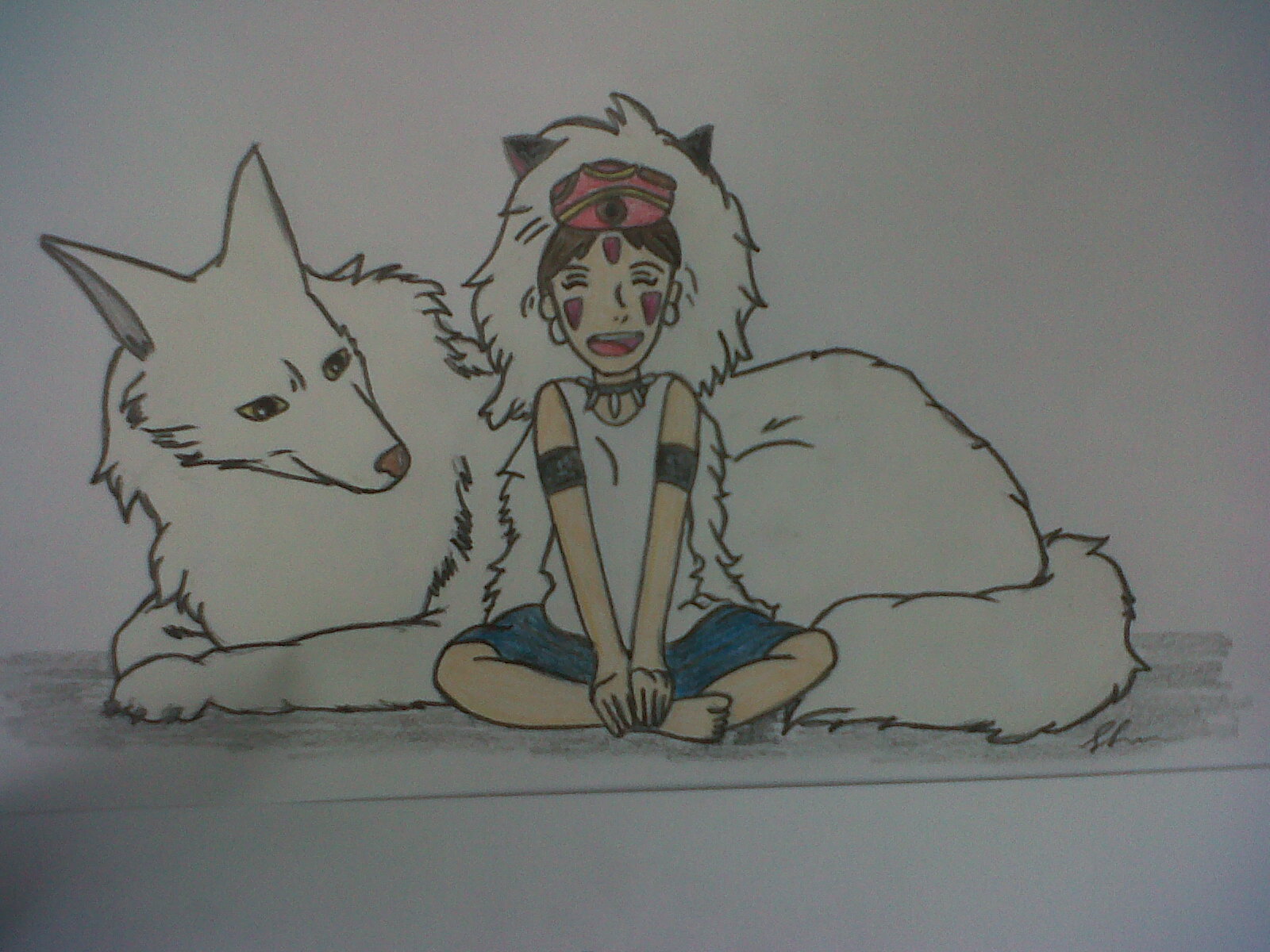 1600x1200 princess mononoke drawing what do you guys think - Princess Mononoke Drawing