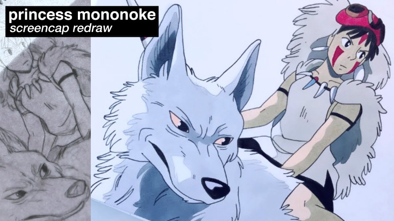 1280x720 princess mononoke - Princess Mononoke Drawing