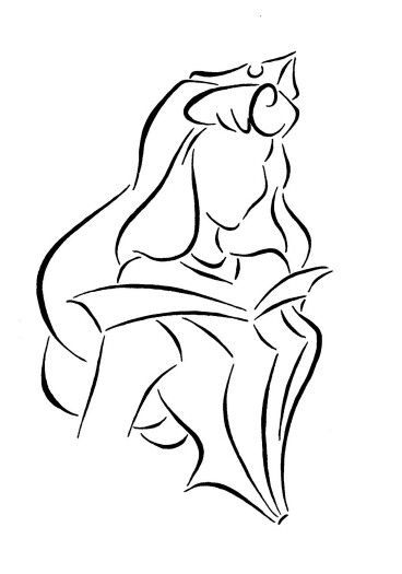 368x525 disney princess embroidery outline sleeping beauty embroidery - Princess Outline Drawing