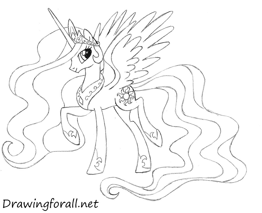 1000x813 Pony Drawing Outline For Free Download - Princess Outline Drawing