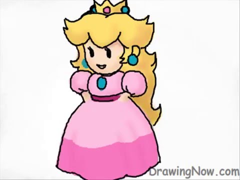 480x360 How To Draw Princess Peach - Princess Peach Drawing