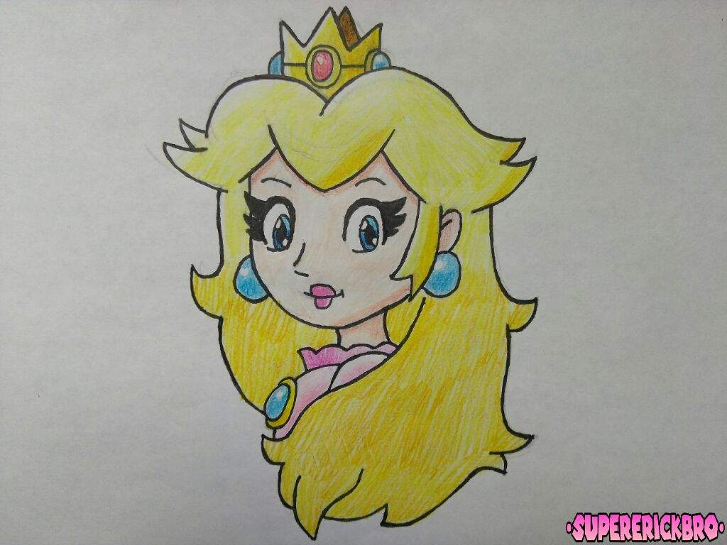 1024x768 Princess Peach - Princess Peach Drawing
